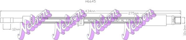 Kawe H6645 - Тормозной шланг autospares.lv