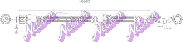 Kawe H6603 - Тормозной шланг autospares.lv