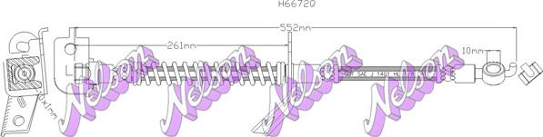 Kawe H6672Q - Тормозной шланг autospares.lv