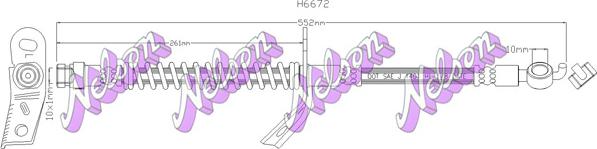 Kawe H6672 - Тормозной шланг autospares.lv