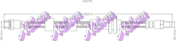 Kawe H6091 - Тормозной шланг autospares.lv