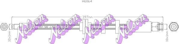 Kawe H6064 - Тормозной шланг autospares.lv