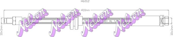 Kawe H6012 - Тормозной шланг autospares.lv