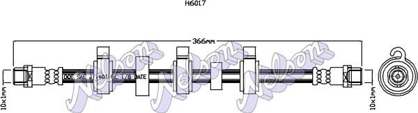 Kawe H6017 - Тормозной шланг autospares.lv