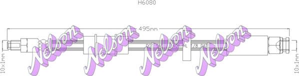 Kawe H6080 - Тормозной шланг autospares.lv