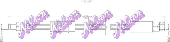 Kawe H6087 - Тормозной шланг autospares.lv