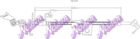 Kawe H6148 - Тормозной шланг autospares.lv