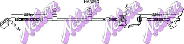 Kawe H6309Q - Тормозной шланг autospares.lv