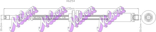 Kawe H6254 - Тормозной шланг autospares.lv