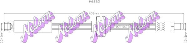 Kawe H6263 - Тормозной шланг autospares.lv