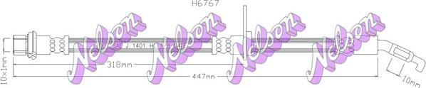 Kawe H6767 - Тормозной шланг autospares.lv