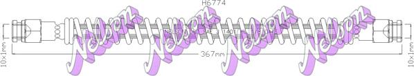 Kawe H6774 - Тормозной шланг autospares.lv