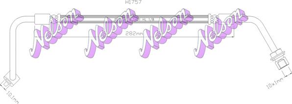 Kawe H1757 - Тормозной шланг autospares.lv