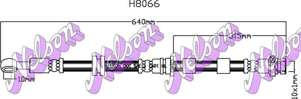 Kawe H8066 - Тормозной шланг autospares.lv