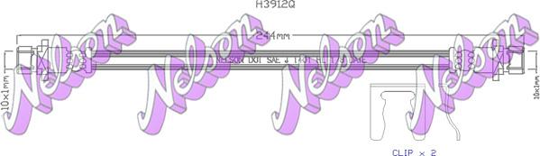 Kawe H3912Q - Тормозной шланг autospares.lv