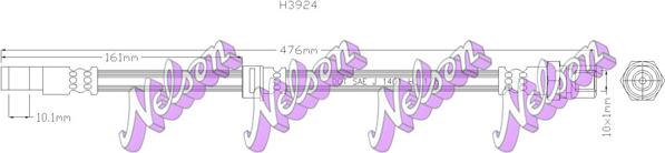 Kawe H3924 - Тормозной шланг autospares.lv