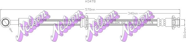 Kawe H3478 - Тормозной шланг autospares.lv