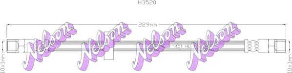 Kawe H3520 - Тормозной шланг autospares.lv