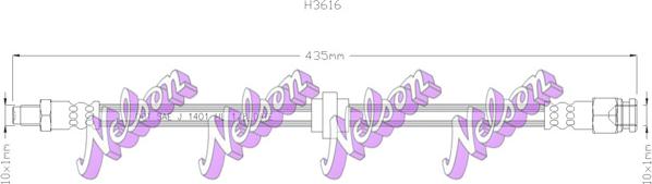 Kawe H3616 - Тормозной шланг autospares.lv