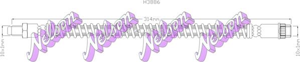 Kawe H3886 - Тормозной шланг autospares.lv