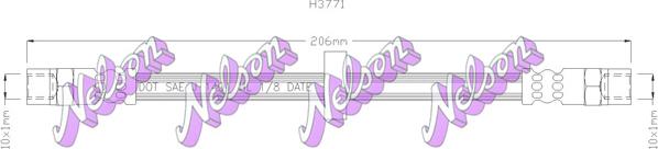 Kawe H3771 - Тормозной шланг autospares.lv