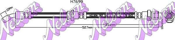 Kawe H7699 - Тормозной шланг autospares.lv