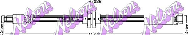 Kawe H7088 - Тормозной шланг autospares.lv