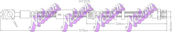 Kawe H7215 - Тормозной шланг autospares.lv