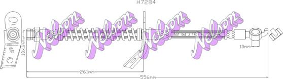 Kawe H7284 - Тормозной шланг autospares.lv