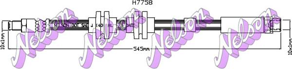 Kawe H7758 - Тормозной шланг autospares.lv