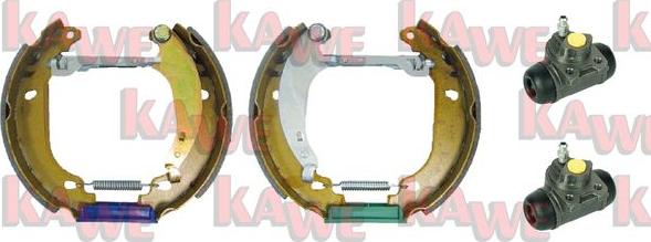 Kawe OEK456 - Комплект тормозных колодок, барабанные autospares.lv