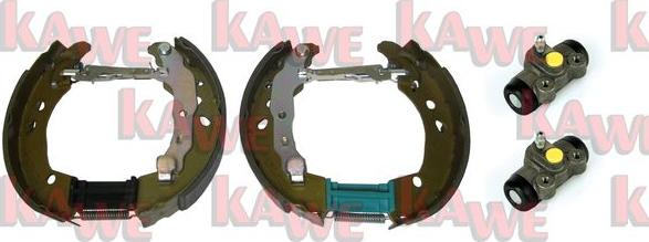 Kawe OEK450 - Комплект тормозных колодок, барабанные autospares.lv