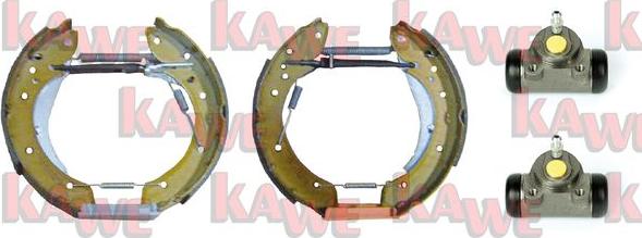 Kawe OEK451 - Комплект тормозных колодок, барабанные autospares.lv