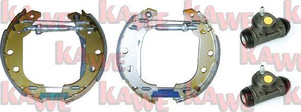 Kawe OEK458 - Комплект тормозных колодок, барабанные autospares.lv