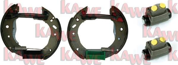 Kawe OEK410 - Комплект тормозных колодок, барабанные autospares.lv