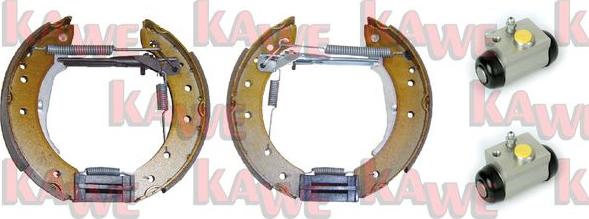 Kawe OEK418 - Комплект тормозных колодок, барабанные autospares.lv