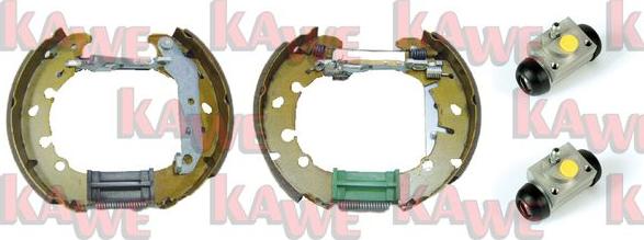 Kawe OEK541 - Комплект тормозных колодок, барабанные autospares.lv