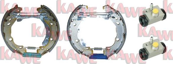 Kawe OEK548 - Комплект тормозных колодок, барабанные autospares.lv