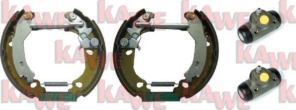 Kawe OEK547 - Комплект тормозных колодок, барабанные autospares.lv