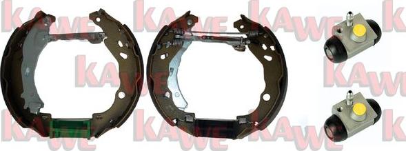 Kawe OEK551 - Комплект тормозных колодок, барабанные autospares.lv