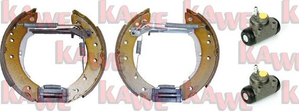 Kawe OEK501 - Комплект тормозных колодок, барабанные autospares.lv