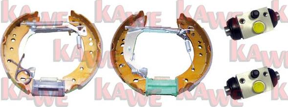 Kawe OEK519 - Комплект тормозных колодок, барабанные autospares.lv