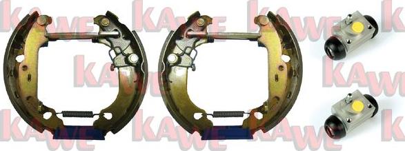 Kawe OEK539 - Комплект тормозных колодок, барабанные autospares.lv