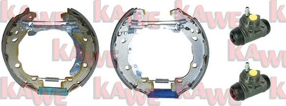 Kawe OEK693 - Комплект тормозных колодок, барабанные autospares.lv
