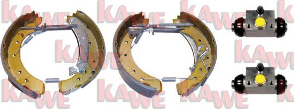 Kawe OEK684 - Комплект тормозных колодок, барабанные autospares.lv