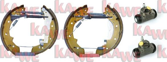 Kawe OEK199 - Комплект тормозных колодок, барабанные autospares.lv