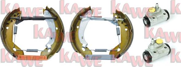Kawe OEK180 - Комплект тормозных колодок, барабанные autospares.lv