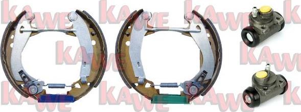 Kawe OEK188 - Комплект тормозных колодок, барабанные autospares.lv