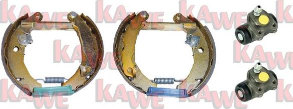 Kawe OEK132 - Комплект тормозных колодок, барабанные autospares.lv