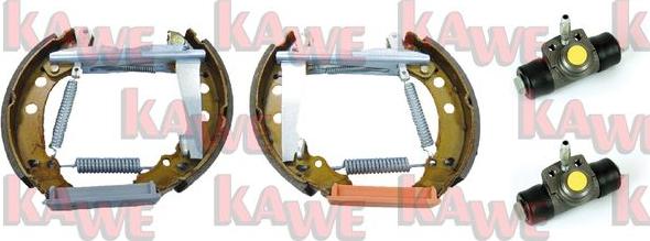 Kawe OEK122 - Комплект тормозных колодок, барабанные autospares.lv